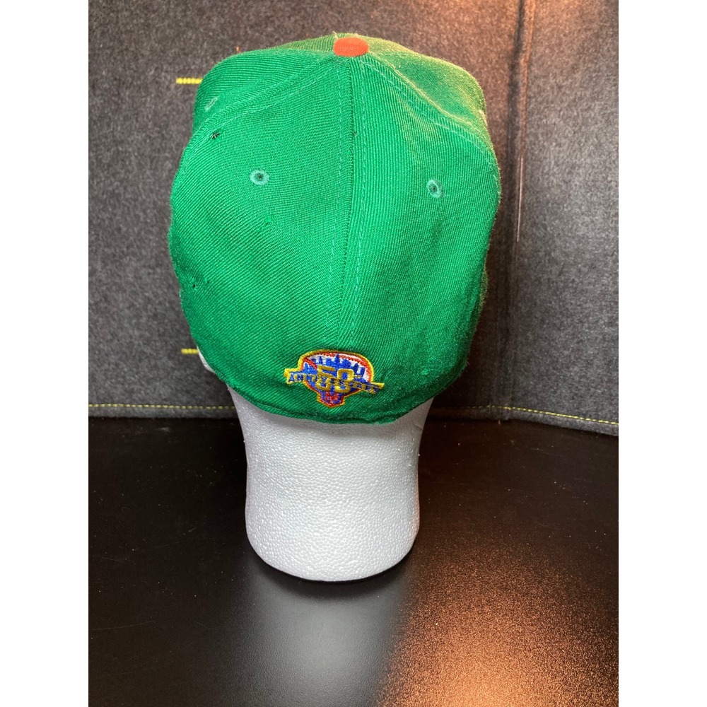New Era New York Mets 59FIFTY Fitted Hat‎ Green Orange 50th Anniversary 7 3/8 - Picture 4 of 12